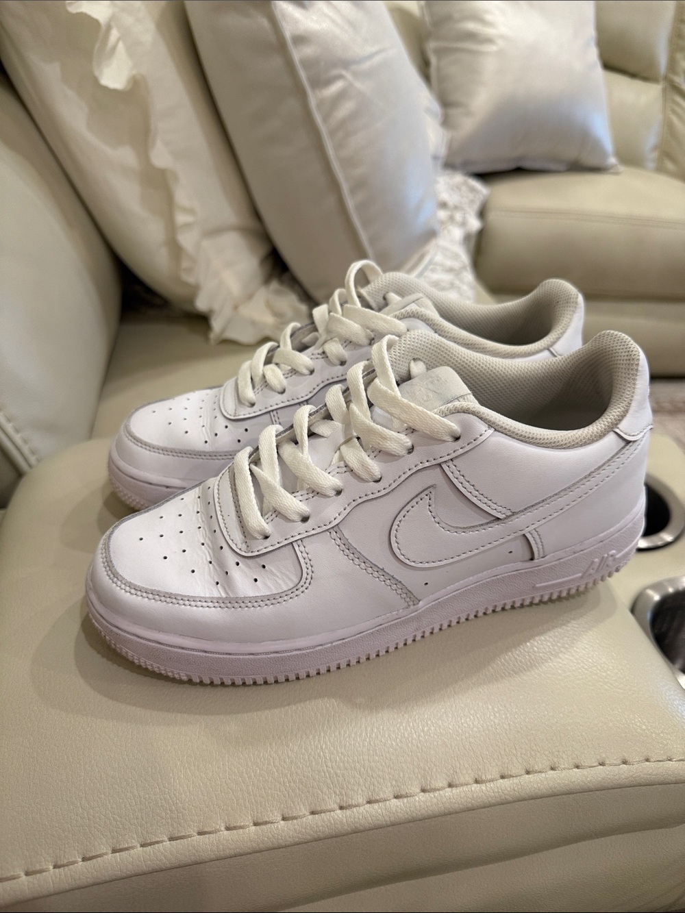 Nike White Low-Top Leather Sneakers